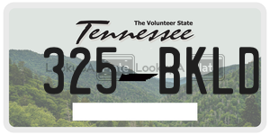 325BKLD  license plate in TN