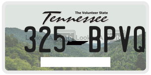 325BPVQ  license plate in TN