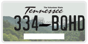 334BQHD  license plate in TN