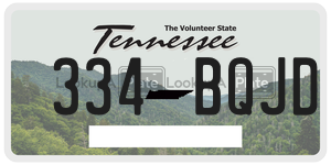 334BQJD  license plate in TN