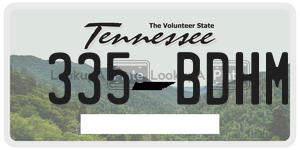 335BDHM license plate in Tennessee