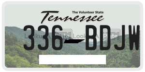 336BDJW  license plate in TN