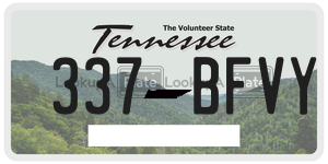 337BFVY  license plate in TN