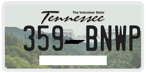 359BNWP  license plate in TN