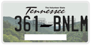 361BNLM license plate in Tennessee