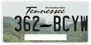 362BCYW license plate in Tennessee