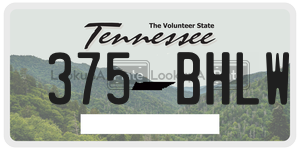 375BHLW  license plate in TN