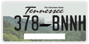 378BNNH license plate in Tennessee