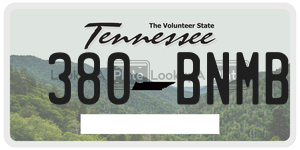380BNMB  license plate in TN