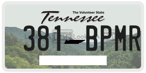381BPMR  license plate in TN