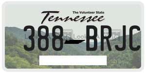 388BRJC  license plate in TN