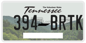394BRTK  license plate in TN