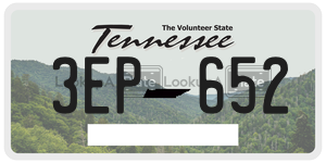 3EP652 license plate in Tennessee