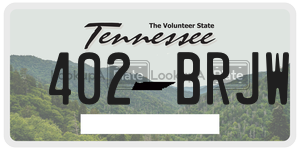 402BRJW  license plate in TN