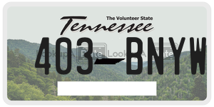 403BNYW  license plate in TN