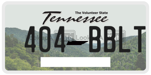 404BBLT  license plate in TN