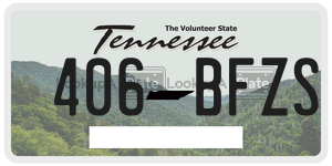 406BFZS  license plate in TN