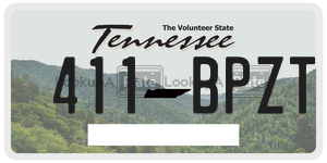 411BPZT  license plate in TN
