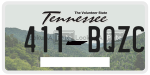 411BQZC  license plate in TN