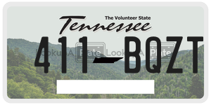 411BQZT  license plate in TN