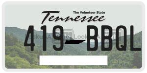419BBQL  license plate in TN