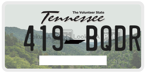 419BQDR license plate in Tennessee