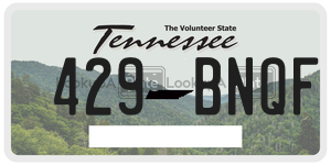 429BNQF  license plate in TN