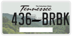 436BRBK  license plate in TN