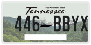 446BBYX  license plate in TN