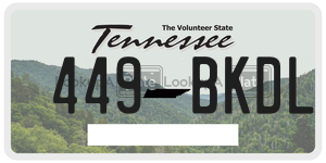 449BKDL  license plate in TN