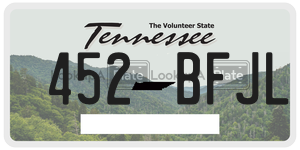 452BFJL  license plate in TN