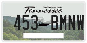 453BMNW  license plate in TN