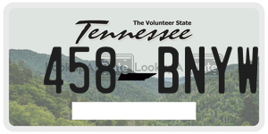 458BNYW  license plate in TN