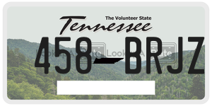458BRJZ  license plate in TN