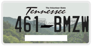 461BMZW license plate in Tennessee