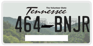 464BNJR  license plate in TN