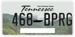 468BPRG  license plate in TN