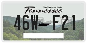 46WF21 license plate in Tennessee