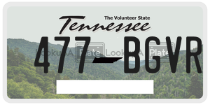 477BGVR  license plate in TN