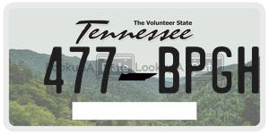 477BPGH license plate in Tennessee