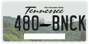 480BNCK  license plate in TN