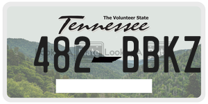 482BBKZ  license plate in TN