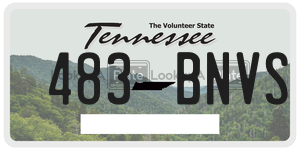 483BNVS  license plate in TN