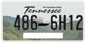 4866H12  license plate in TN