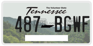 487BGWF license plate in Tennessee