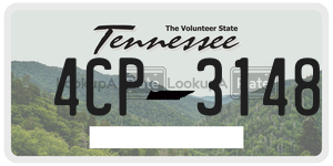 4CP3148  license plate in TN