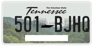 501BJHQ license plate in Tennessee