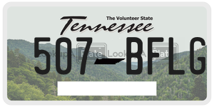 507BFLG  license plate in TN