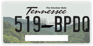 519BPDQ  license plate in TN