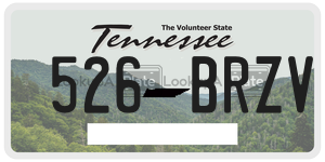 526BRZV  license plate in TN